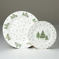 thumbnail image 4 of gracie china Assiettes Salade de Pin Vert Doré, Ensemble de 4 (8 Pouces), 4 of 4