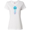 thumbnail image 3 of Inktastic Blue Jellyfish, Cute Jellyfish With Pink Ribbons Women's T-Shirt, 3 of 5