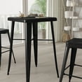 thumbnail image 3 of Merrick Lane Bar Height Patio Dining Table with Black Metal Frame and 23.75" Square Top, 3 of 4