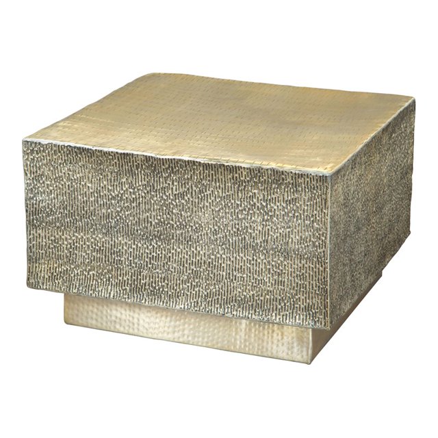 ZUO Mono Modern Aluminum Coffee Table in Antique Gold Finish