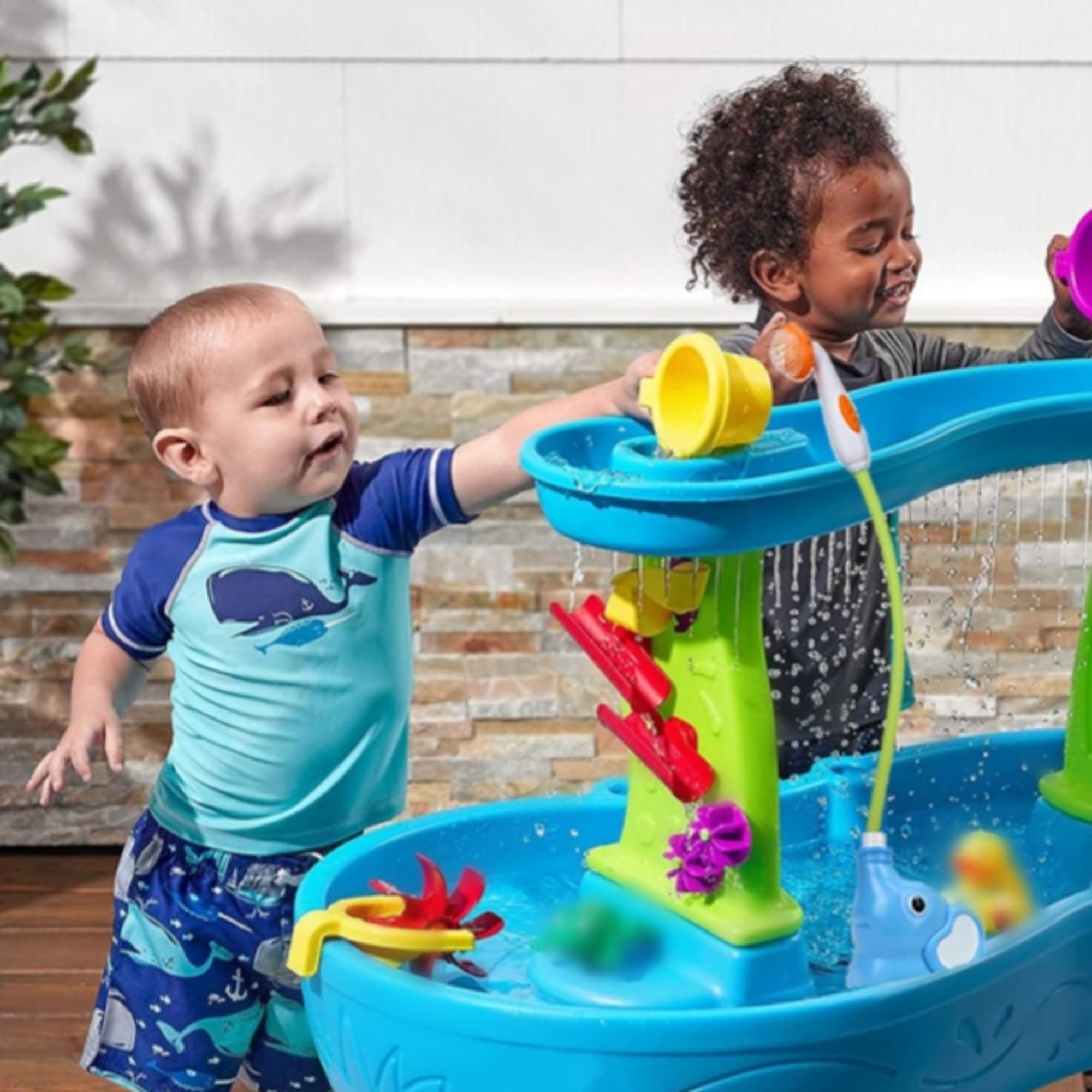 Water Table Pump, Battery Powered Water Pump for Water Table, Fun Summer Outdoor Water Toy, Easy Operation Outside Beach Water Play Table Toy Accessories for Toddlers Kids with Function Water Hoses
