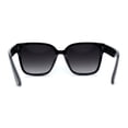 thumbnail image 4 of Womens Slick Horn Rim Inset Lens Plastic Chic Sunglasses Black Smoke, 4 of 5