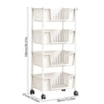 thumbnail image 3 of EGNMCR Multi Layer Movable Plastic Storage Rack Large Capacity Layered Storage Rack With Wheels Living Room/bedroom/bathroom/kitchen Item Storage Rack Plasti c trolley, 3 of 6
