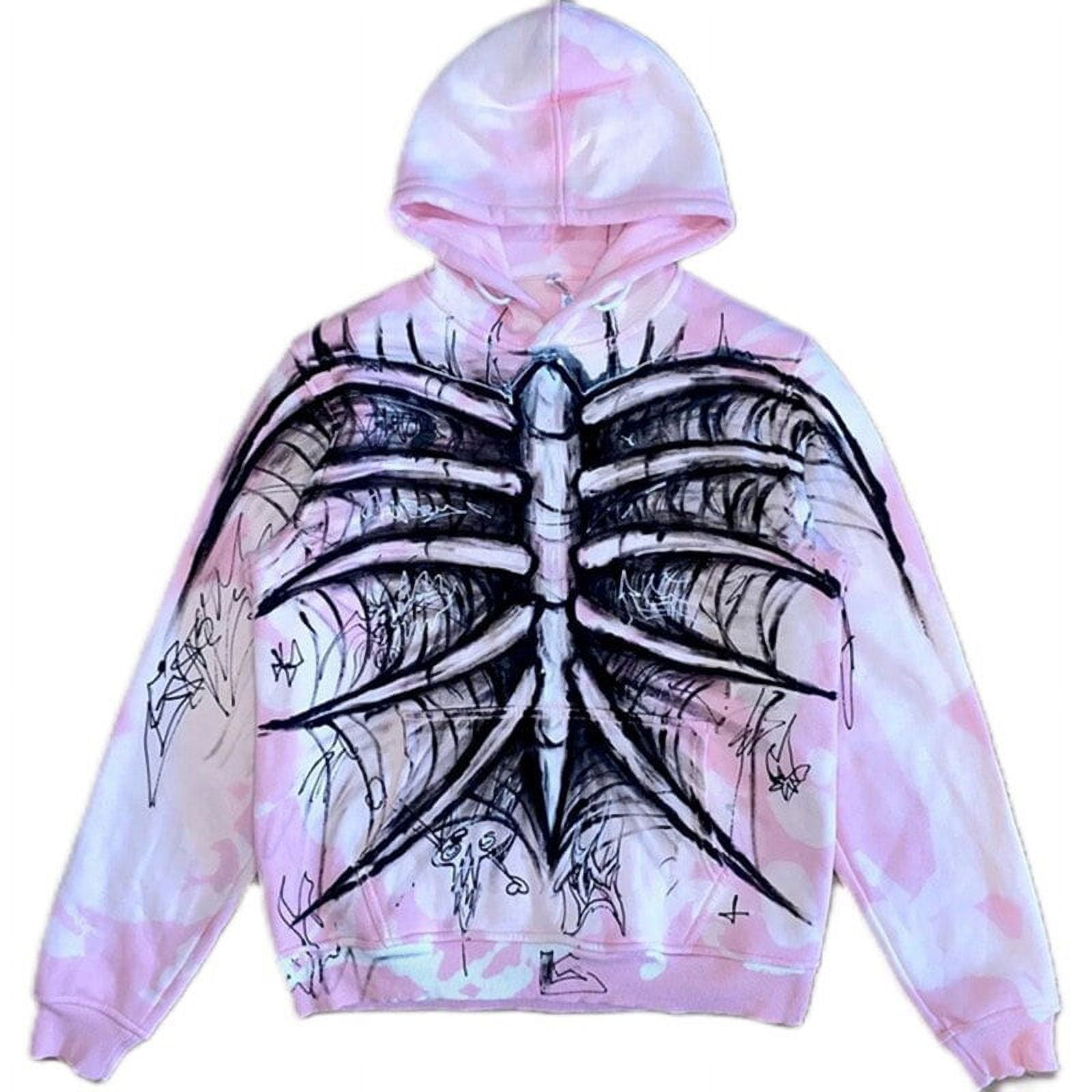 YCNYCHCHY 2023 New Spring Letter Printed Zip Up Hoodie Streetwear