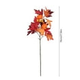 thumbnail image 3 of hengsof Fall Artificial Plants Stems Indoor In Vase, Faux Autumn Silk Maple Leaves Branches For Home Bedroom Livingroom Office Decoration, Green Yellow Orange-red Fake Leaf For Harvest Festival Décor, 3 of 6