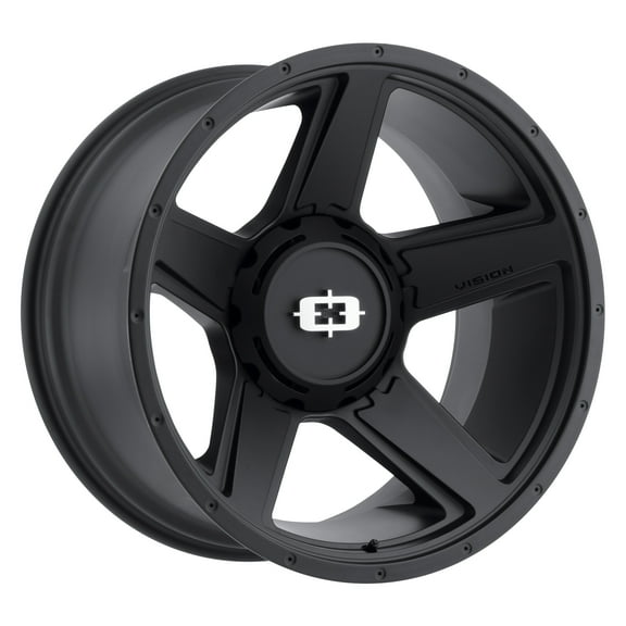 16x6 Vision 390 Empire Satin Black Wheel 6x5.5 (0mm)