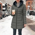 thumbnail image 2 of Women's Parkas Long Winter Coats for Women Waterproof Fleece Lined Warm Long Puffer Jacket Thicken Outwear with Fur Hood（Xxxl）, 2 of 7