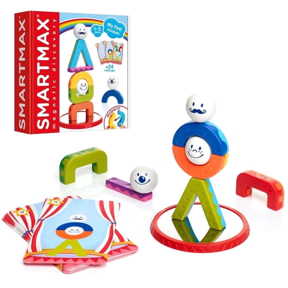 SmartMax Magnetic Building Blocks Circus Acrobats STEM Learning 10 Pieces 1-Pack