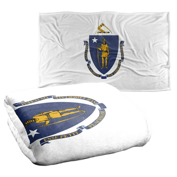 Massachusettes Flag Silky Touch Super Soft Throw Blanket 36" x 58"