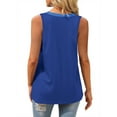 thumbnail image 4 of MOSHU Color Block Tank Tops for Women Casual Loose Tops Summer V Neck Sleeveless Shirts Basic Trendy Tunic Tops, 4 of 6