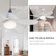 thumbnail image 2 of Ventilr de Techo con Luz Led Grande Control Remoto, 20.5in/52cm, 40W, Foco Abanico de Techo 3000-6500K, E26/E27, 2 of 3