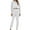 White, variant on Odeerbi Women Pajama Sets 2025 Long Sleeves Sleepwear Sports Tops Set Elastic Waist Long Pants Sleepwear Sets Beige