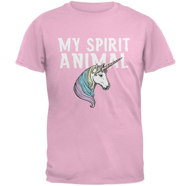 My Spirit Animal Unicorn Light Pink Adult T Shirt