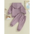 thumbnail image 4 of Suealasg Baby Boys Girls Spring Tracksuit Outfits Clothes 6M 1T 2T 3T Long Sleeve Hooded Sweatshirt and Drawstring Pants Kids 2Pcs Casual Autumn Clothing, 4 of 9