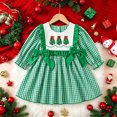thumbnail image 2 of OJSFQUFP Baby Girls Christmas Comfortable and Breathable Long Sleeved Dress Cute Cartoon Print Dress, 2 of 5