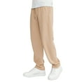 thumbnail image 1 of Pantalones cargo deportivos anchos y holgados para hombre: cintura elástica con cordón, mezcla de lino, corte holgado con bolsillos laterales para correr, hacer senderismo o llevar de forma informal., 1 of 6