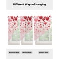 thumbnail image 4 of Pink Valentine's Day Swag Valances for Windows, Romantic Love Heart Rod Pocket Sheer Valances for Large Windows, Swag Toppers Light Filtering for Kitchen Living Room 2 Panels 36''x63'', 4 of 6