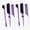Purple, variant on stcellnmex 6 Pcs Slick Back Hair Brush Set Bristle Brush Edge Control Teasing Comb for Women Black Hair Yellow