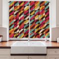 thumbnail image 2 of Ambesonne Abstract Kitchen Curtains, Parallel Bars Triangle, 55"x39", Multicolor, 2 of 3