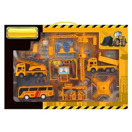 

XUYEEYUAN Model Cars Kids Construction Trucks Vehicles Playset Construction Vehicles Set for Kids Engineering Toys Playset for Boys Girls Pull Back Cars Excavator Tractor Dump Sand Toys Gif