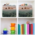 thumbnail image 6 of Yayeee 2 Pack Canvas Storage Basket with Handles for Shelves Fabric Bins Closet Organizer, Mountains at Dawn, 6 of 8