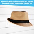 thumbnail image 2 of Kigley 6 Pcs Hat Display Wall Mount, Metal Hat Helmet Rack Retail Store Display Shelves Organizer, Slat Wall Accessories for Home Retail Shop Racks Craft Show Garage (White), 2 of 6