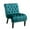 Teal, variant on Tcbosik Velvet Fabric Accent Chair, Modern Button Tufted Upholstered Armless Chair with Wood Legs for Living Room, Bedroom, Green