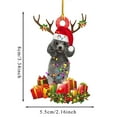 thumbnail image 3 of Xihbxyly Adorno para Árbol de Navidad, Figura de Perro Pintada a Mano, Adorable Decoración Navideña, Regalo Especial para Amantes de Los Perros, Decoración Familiar para El Árbol de Navidad, Tamaño 5, 3 of 7