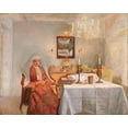 thumbnail image 2 of Kaufmann, Isidor 18x15 White Modern Wood Framed Museum Art Print Titled - Friday Evening, 2 of 4