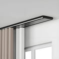 thumbnail image 1 of Double Row Ceiling Curtain Track, Modern Sliding Curtains Tracks Mount, Window Shade Rails Mounted Heavy Duty for Living Room Bedroom Hospital Easy Install(Black,13.8ft), 1 of 7