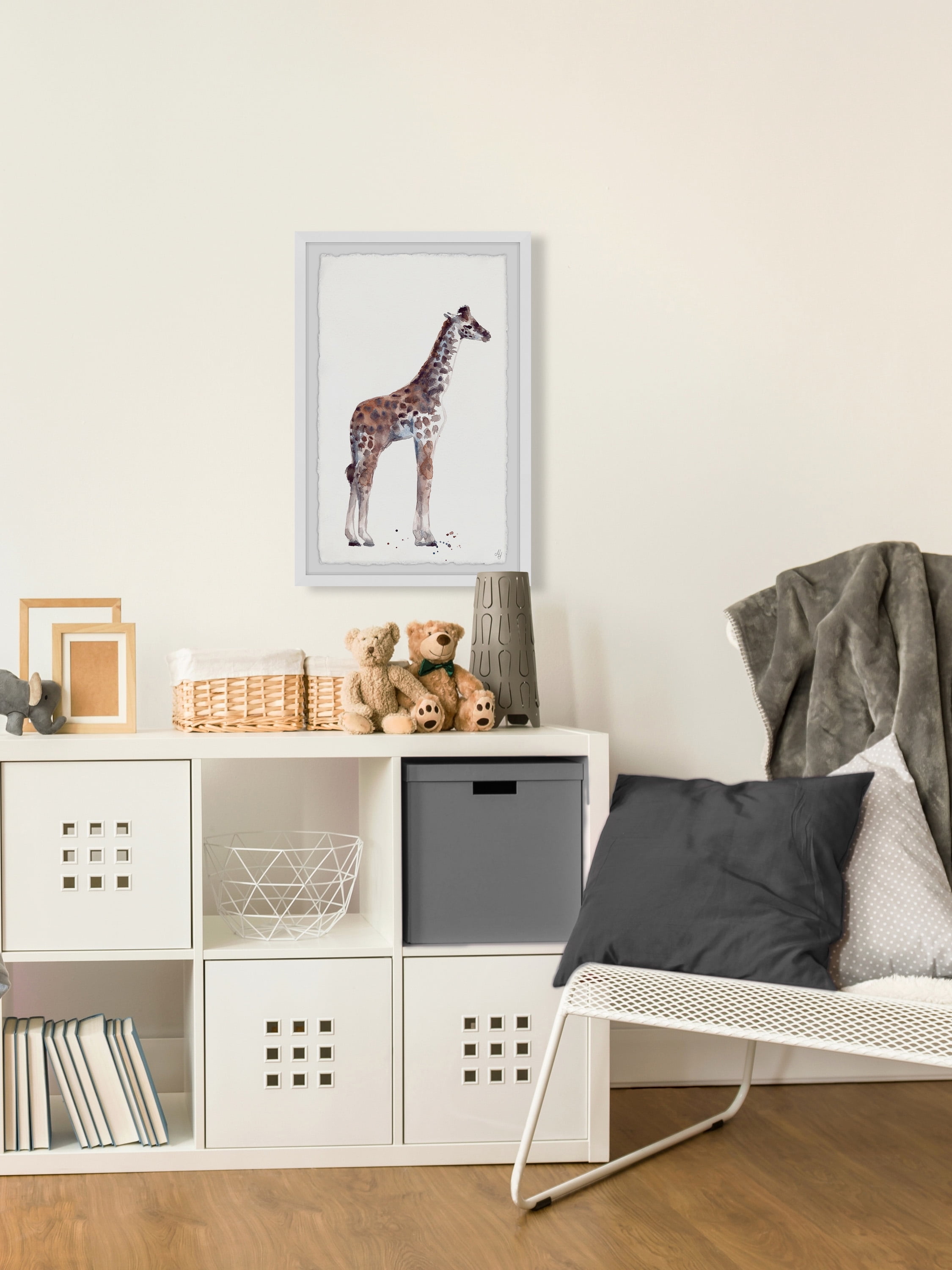 Marmont Hill Standing Tall Giraffe Framed Wall Art