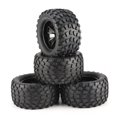 thumbnail image 1 of Newly Upgraded Version 4Pcs 130Mm 10 Contour Dump Fetal Flower Off-Road Wheel Rim And Tires For 1/10 Monster Truck Racing Rc Car Accessories Black, 1 of 7