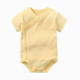 thumbnail image 2 of Baby Onesies Boy Baby Boy Girl Side Snap Bodysuits Plain Short Sleeve Baby Kimono Bodysuits, 2 of 5