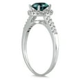 thumbnail image 3 of SZUL Women's 1 Carat TW Blue and White Diamond Halo Ring in 10K White Gold, 3 of 4