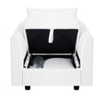 thumbnail image 3 of Naomi Home Elizabeth Modern DIY Collection-Color:Bright White,Fabric:Air Leather,Style:Sofa with Ottoman, 3 of 12