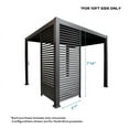 thumbnail image 5 of Mirador 10'x 10' 111S Outdoor Pergola Accessories-Aluminum Fixed Shutter Wall, Charcoal, 5 of 7