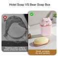 thumbnail image 4 of NWOKYZGH 1Pc Cute Bear Shape Travel Soap Case, Portable Leakproof Soap Container Box Dish with Lid, Draining Soap Holder with Covers for Bathroom Gym Traveling Camping Outdoor, 4 of 6