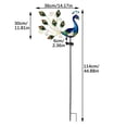 thumbnail image 3 of Solar Peacock Garden Stake Light Metal Peacock Decorative Light With Crackle Glass Body 2 Light Modes Waterproof LED Light For Yard Patio, 3 of 9