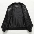 thumbnail image 6 of WIZUTIZ Men's Leather Jacket Solid Color Motorcycle Vintage Zipper Pocket Long Sleeve Hoodless PU Coat for Winter Casual Daily Outdoor Mens Fashion, 6 of 8