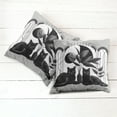 thumbnail image 4 of Ambesonne Cat Throw Pillow Cover Pack of 2, Mid Century Modern Boho Kitties, 2 Pcs-18"x18", Pale Grey Charcoal Grey, 4 of 5