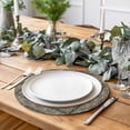 thumbnail image 2 of Grey Boho Round 15 Inch Placemats Set of 8, Vintage Ethnic Tribe Abstract Art Floral HeatResistant Non Slip Place Mats for Dining Table, Wipeable Braided Kitchen Table Mats for Housewarming, 2 of 9