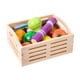 thumbnail image 1 of Comida de juguete de madera para aprendizaje temprano para niños, desarrollo de habilidades motoras finas para niños y niñas, regalos de fiesta,, 1 of 9