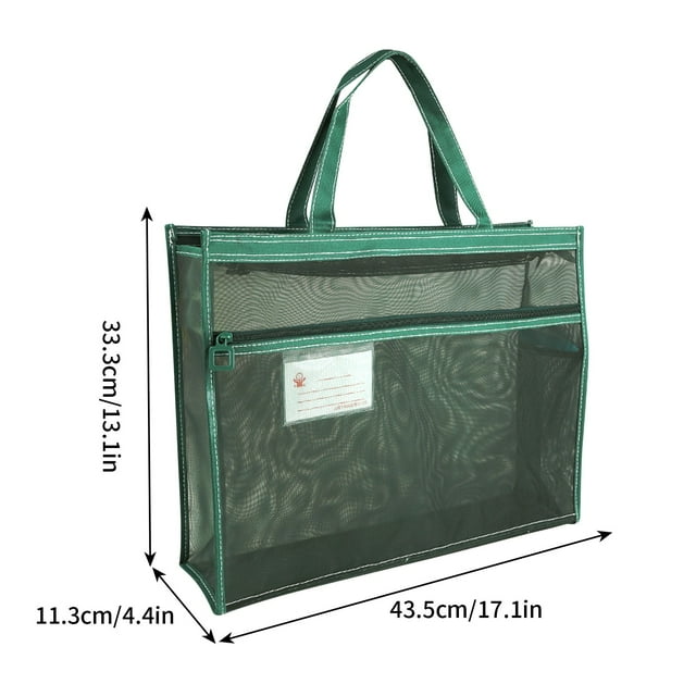Storage and Organizationget Organized with Our Extra Large A3 Art Bag - the Mesh Zipper Case for All Your Needs Transparent Mesh Zipper Pouch for Easy Organization and Storage