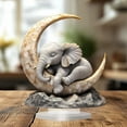 thumbnail image 4 of Hometravel Sleeping Elephant on Moon Desktop Decoration, Living Room Bedroom Home Decor Figurine, Cute Animal Statue for Shelves and Nightstands, 4 of 6