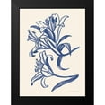 thumbnail image 2 of Miller, Sara Zieve 15x18 Black Modern Framed Museum Art Print Titled - Ink Lilies II Blue, 2 of 5