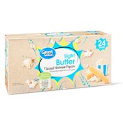 (2 pack) (2 pack) Great Value Flavored Microwave Popcorn, Light Butter, 2.03 Oz, 24 Ct