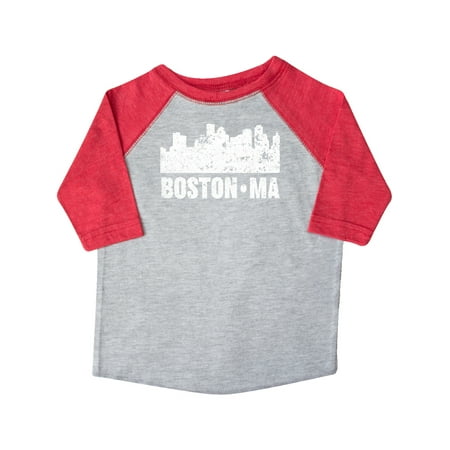 

Inktastic Boston Massachusetts City Skyline with Grunge Gift Toddler Boy or Toddler Girl T-Shirt