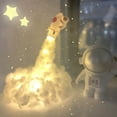 thumbnail image 2 of Yooshoverk Rocket Night Light Astronaut Lamp DIY Design Ambient Glow for Cozy Nights Rechargeable for Kids Bedrooms Home Decor, 2 of 9