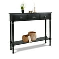 thumbnail image 6 of Urbanest Burlington Solid Wood Console Table with 3 Drawers & Lower Shelf – Entryway Table, Hallway Sofa Table, Narrow Accent Table for Living Room – 39.5″ × 9.5″ × 32″ – Black Farmhouse Decor, 6 of 7