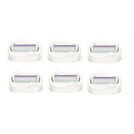 Schick Intuition 4-Blade Sensitive Care Women's Razor Cartridge Refills, 6 Ct, Lather & Shave in One Step, With Aloe & Vitamin E